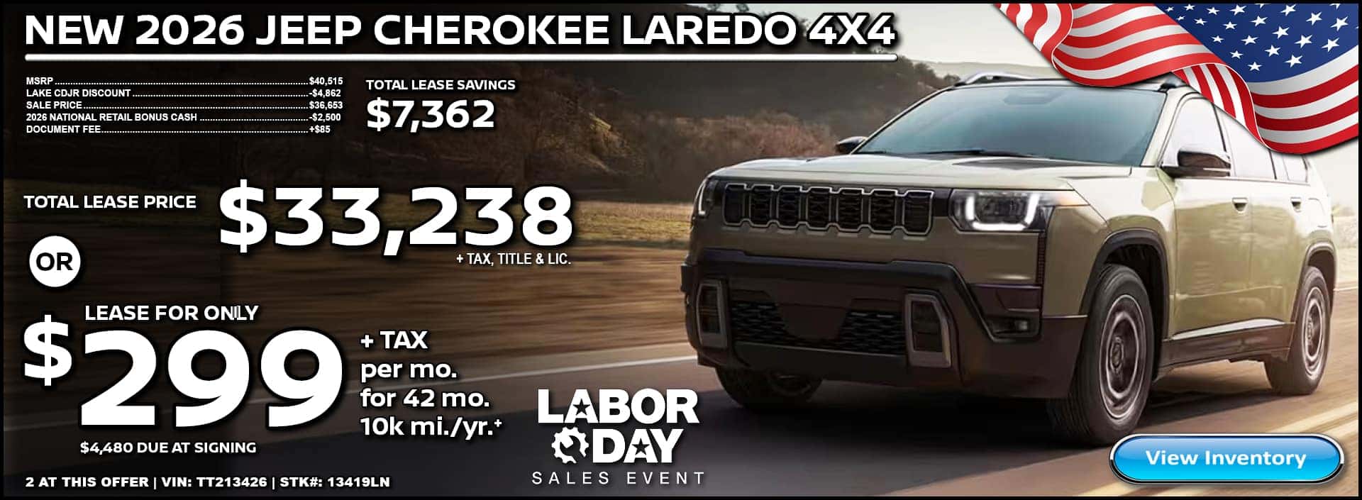 2026 JEEP CHEROKEE LAREDO