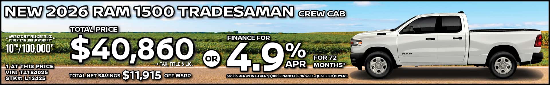 2026 RAM 1500 TRADESMAN