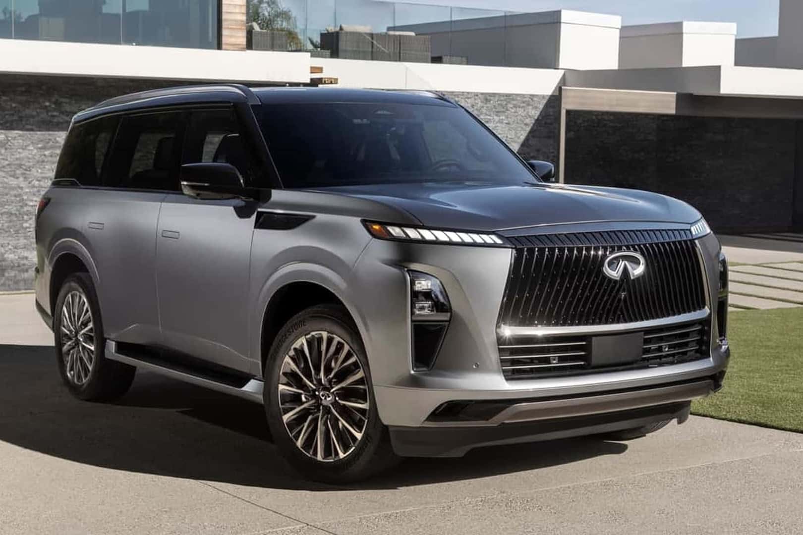 2025 qx-80 parked outside house