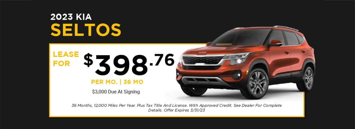 Lease for $398.76/Month the 2023 Kia Seltos