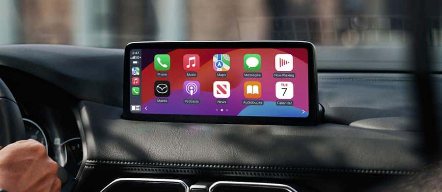 Apple CarPlay for your iPhone allows you to access maps, playlists, contacts and compatible apps.