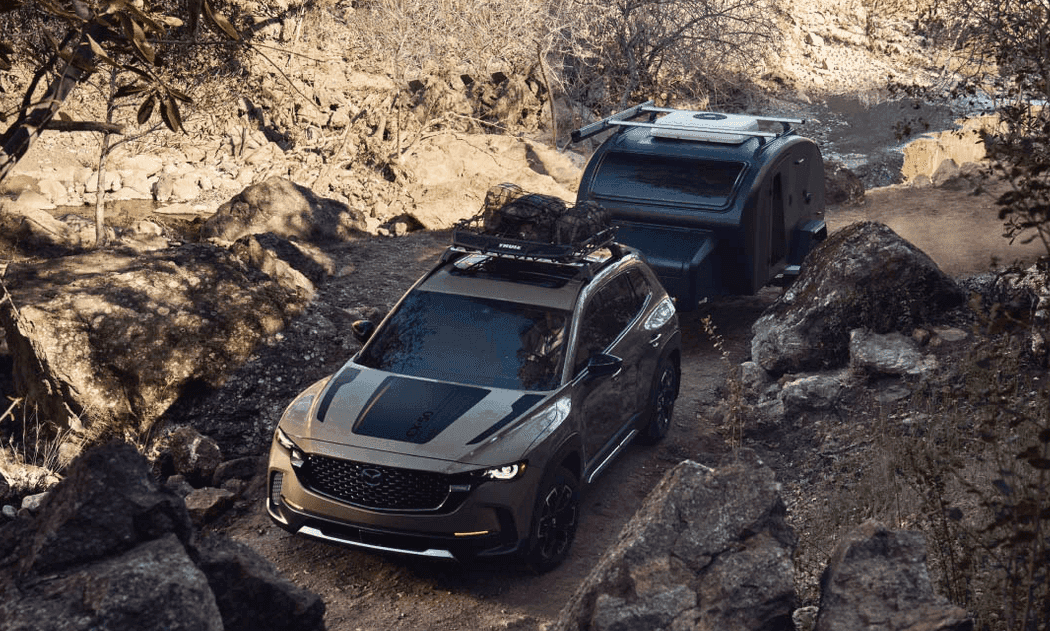 The 2026 Mazda CX-50 with roof rack is ideal for your outdoor adventures.