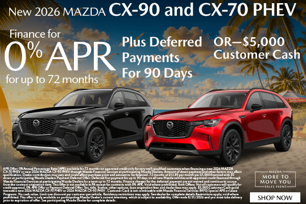 New 2026 Mazda CX-90 and CX-70 PHEV