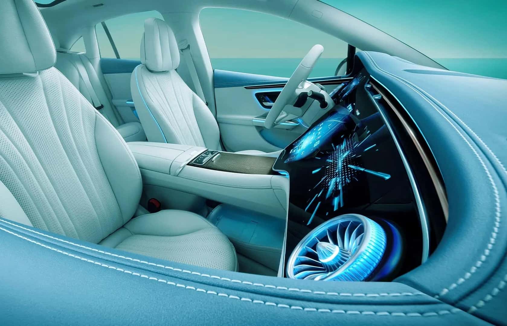 Interior view of the 2025 Mercedes-Benz EQE