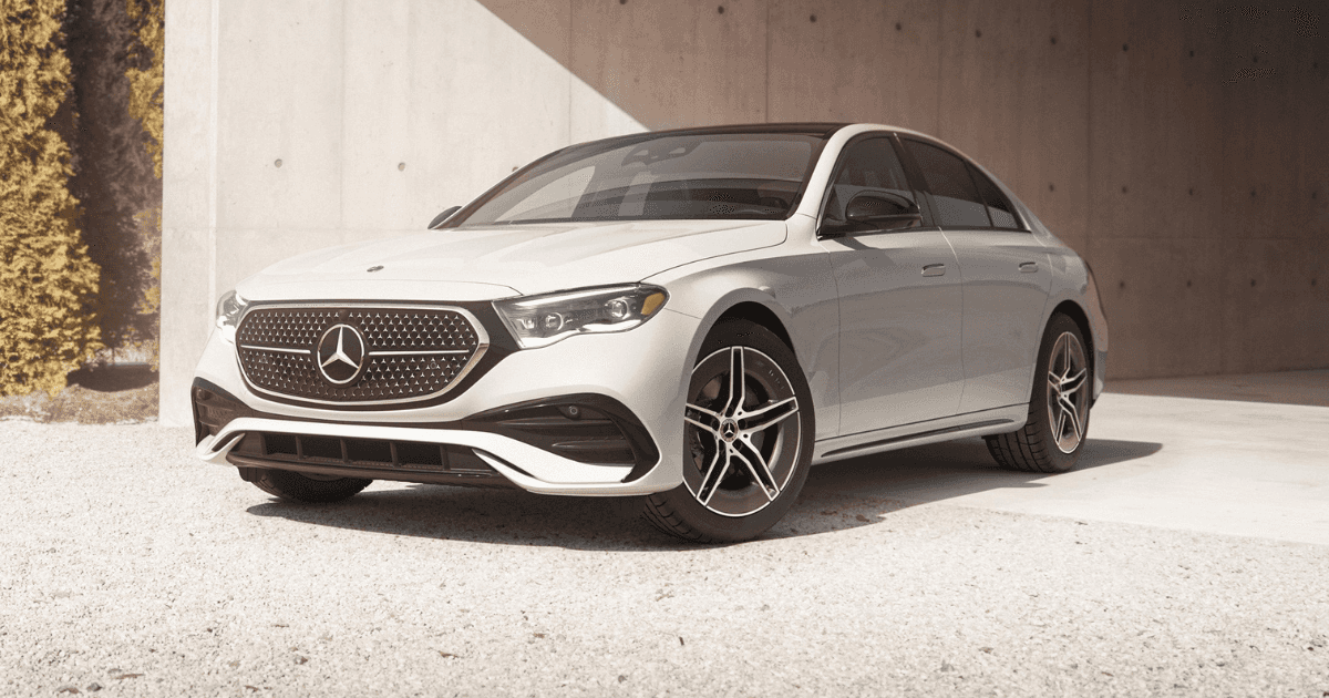 2026 Mercedes-Benz E-Class pulling out of a tunnel