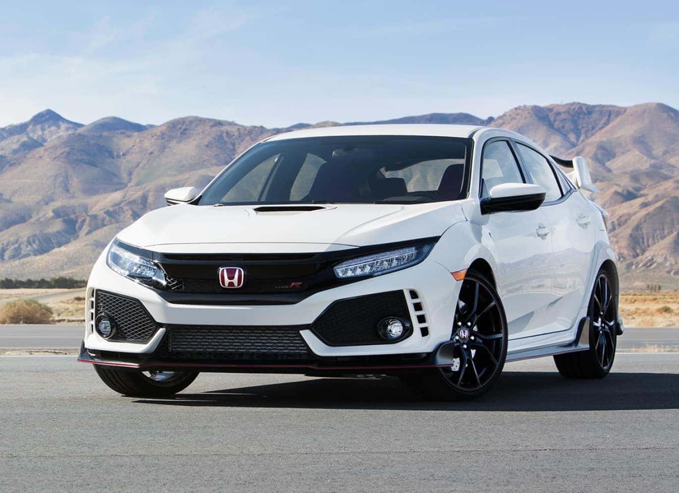 2018 Honda Civic R Type white front view