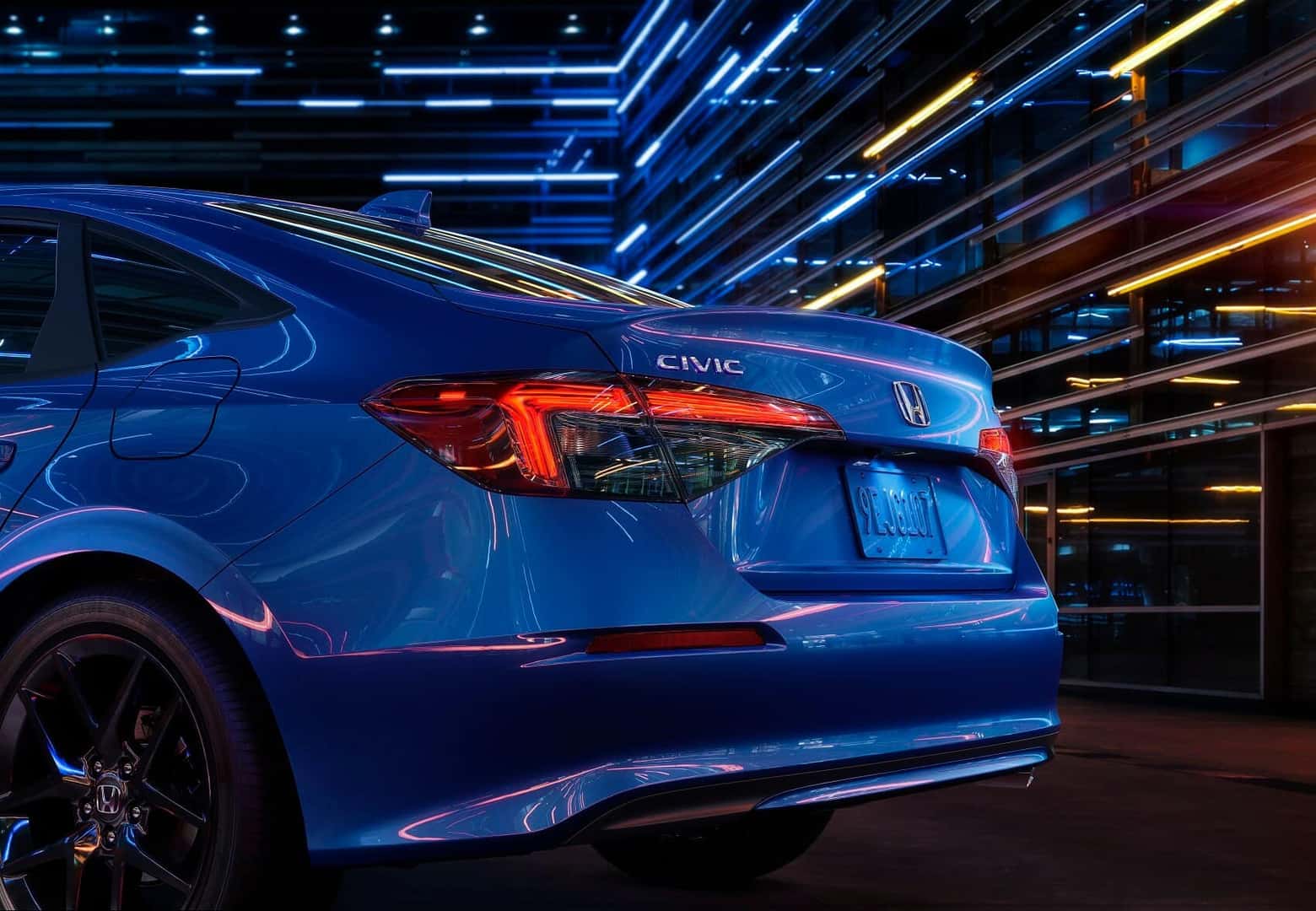 Honda Civic Blue Rear