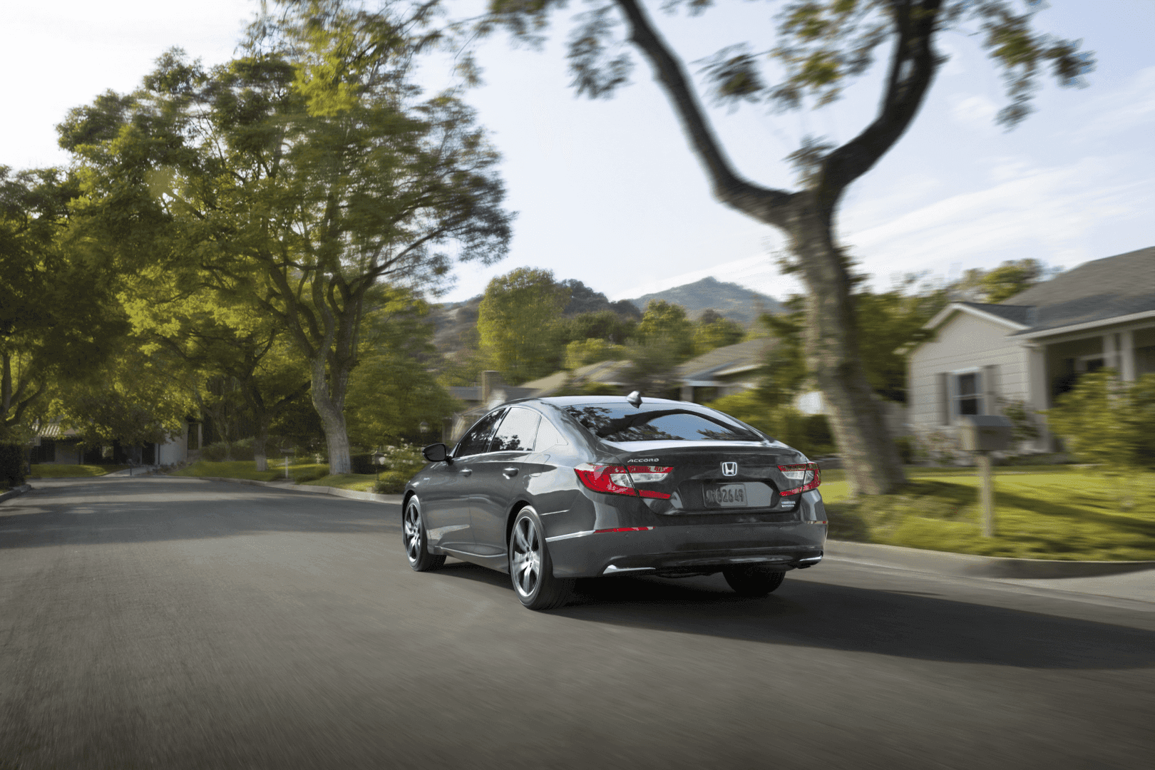 2021 Honda Accord Hybrid Touring Grey Suburb Day