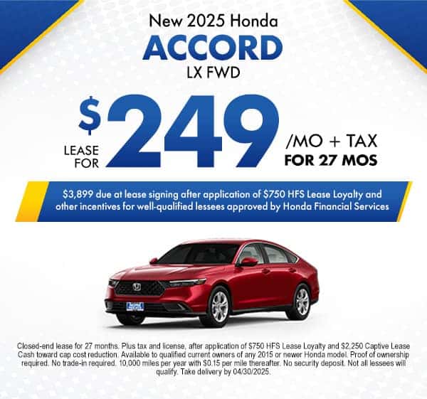 New 2025 Honda Accord LX FWD