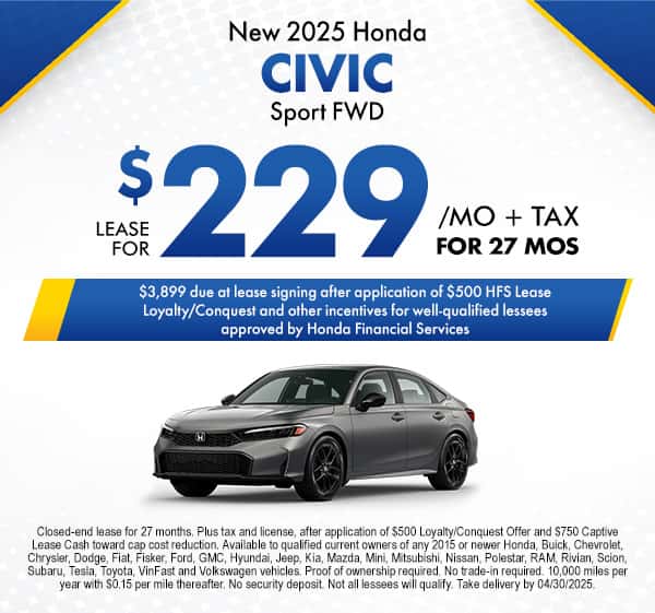 New 2025 Honda Civic Sport FWD