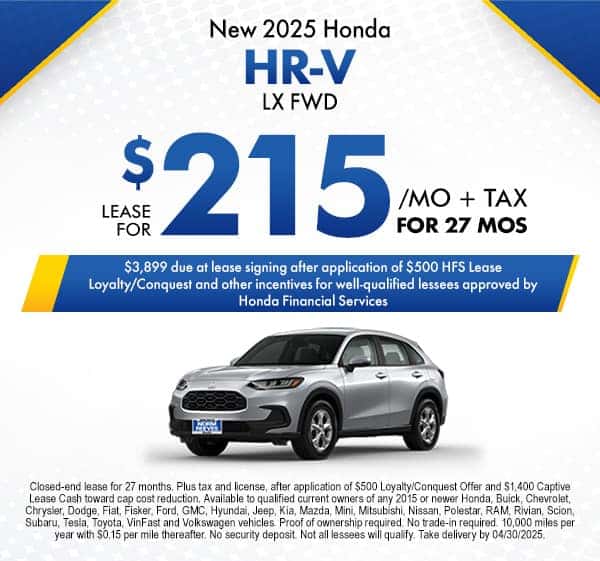 New 2025 Honda HR-V LX FWD