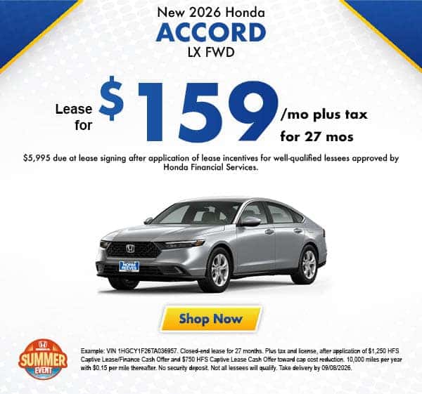 New 2026 Honda Accord LX FWD