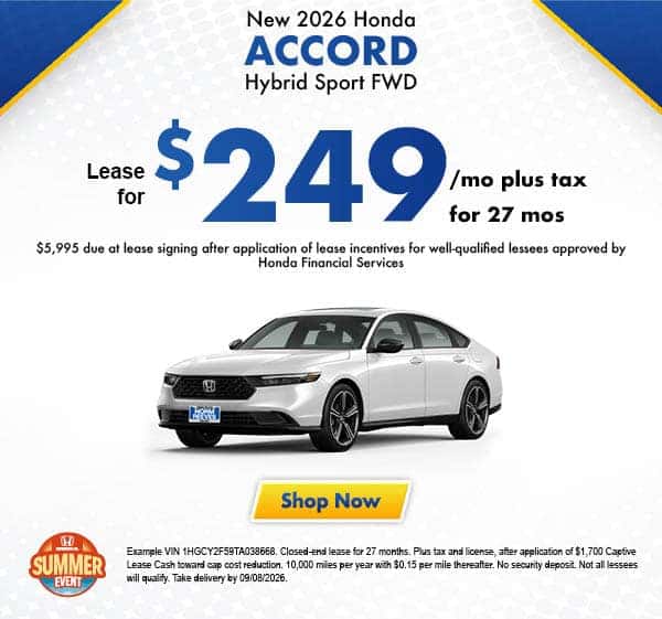 New 2026 Honda Accord Hybrid Sport FWD