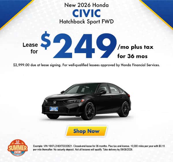 New 2026 Honda Civic Hatchback Sport FWD