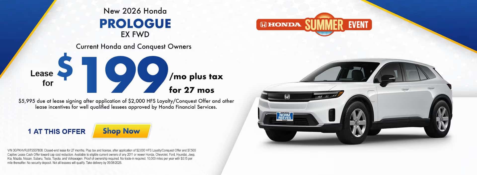 2026 Prologue Lease