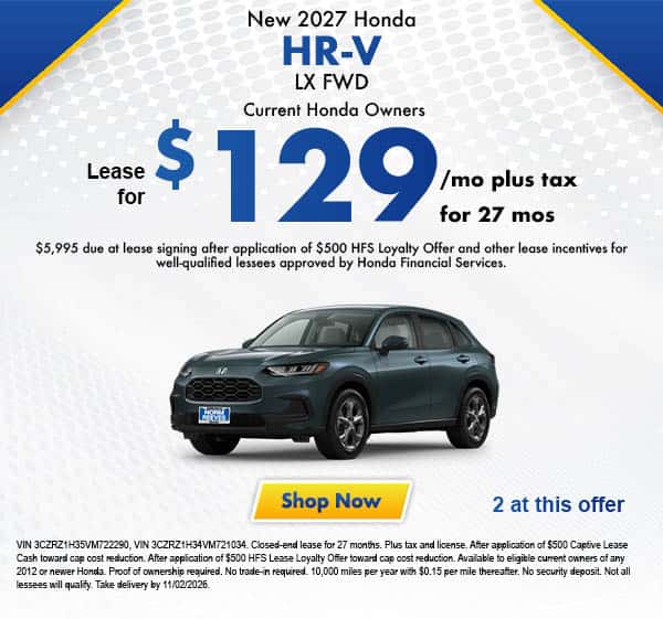 New 2027 Honda HR-V LX FWD