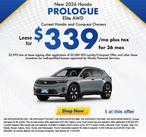 New 2026 Honda Prologue Elite AWD
