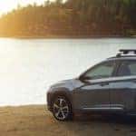 2019 Hyundai Kona parked by a lake