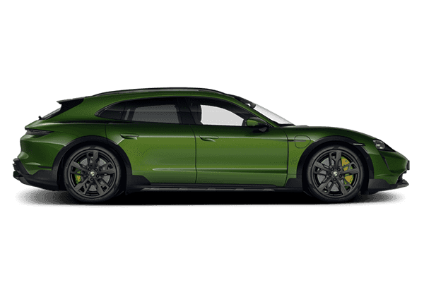 2023 Taycan Turbo S Cross Turismo in green.