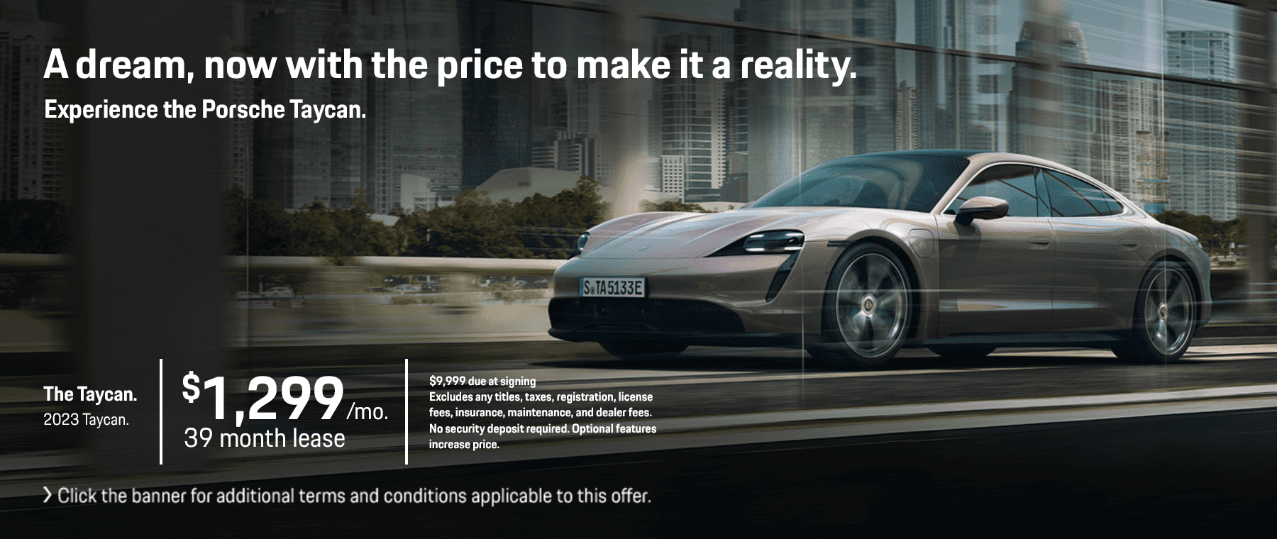 2023 Porsche Taycan lease special