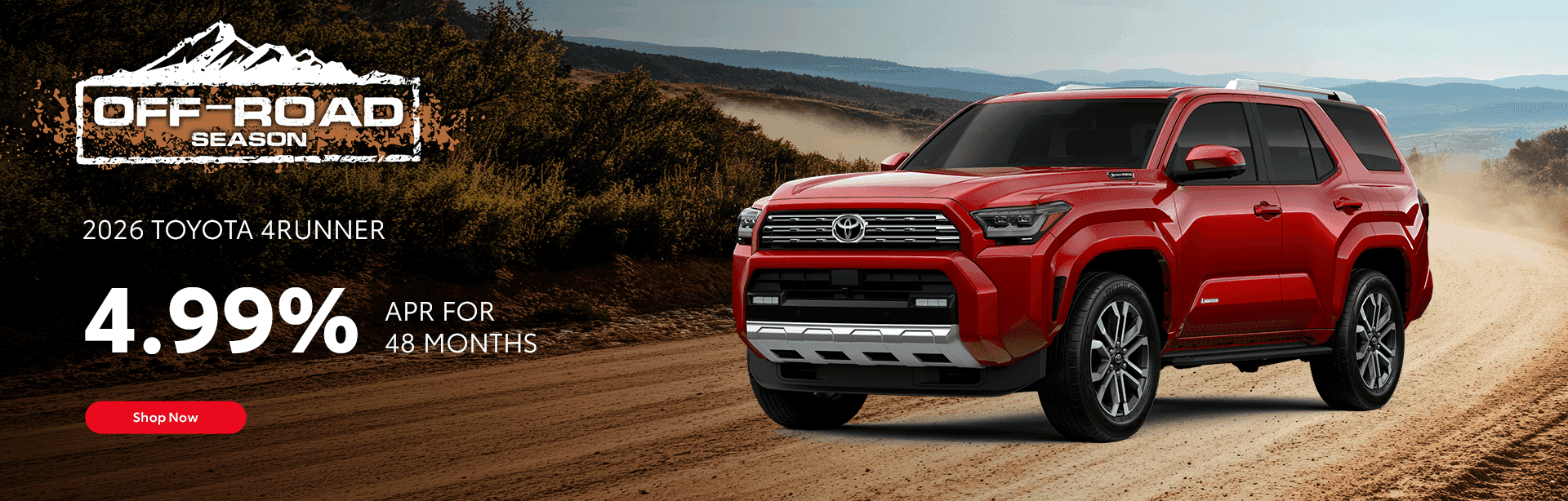 2026 4Runner 4.99% APR for 48 months