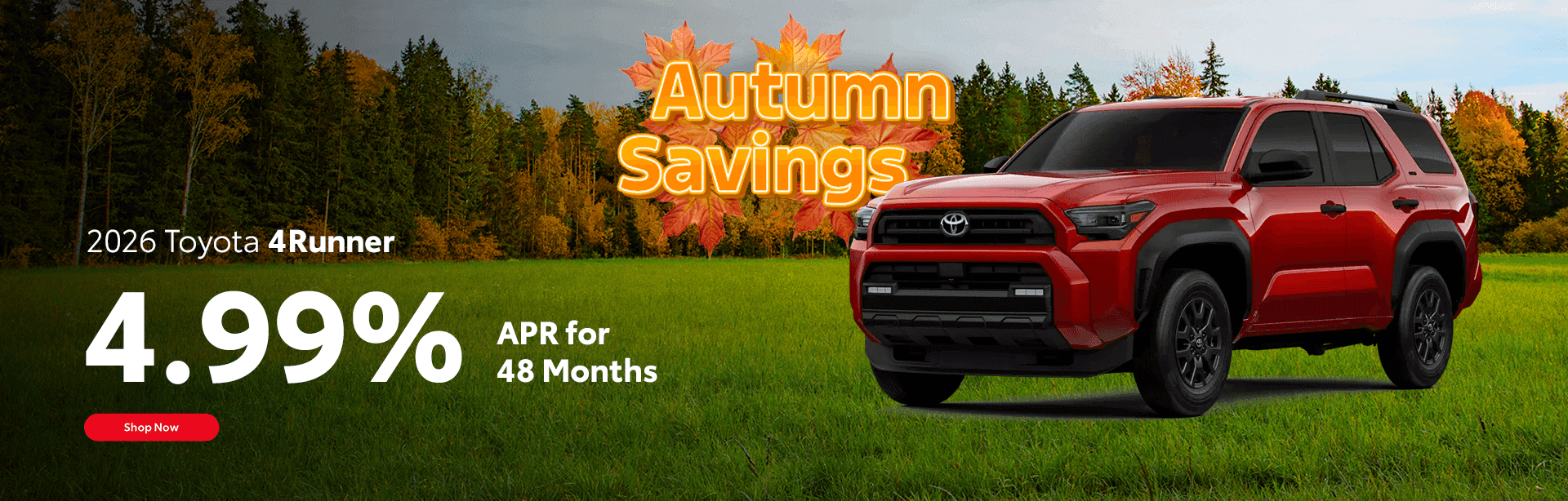 2026 4Runner Subtext: 4.99% APR for 48 months