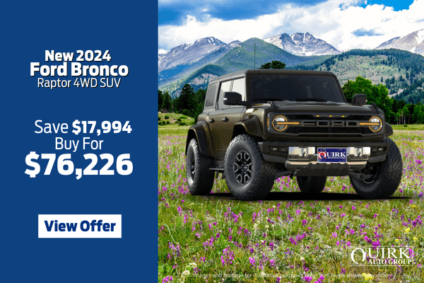 New 2024 Ford Bronco Raptor 4WD SUV