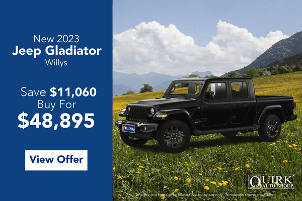 New 2023 Jeep Gladiator Willys 4WD 