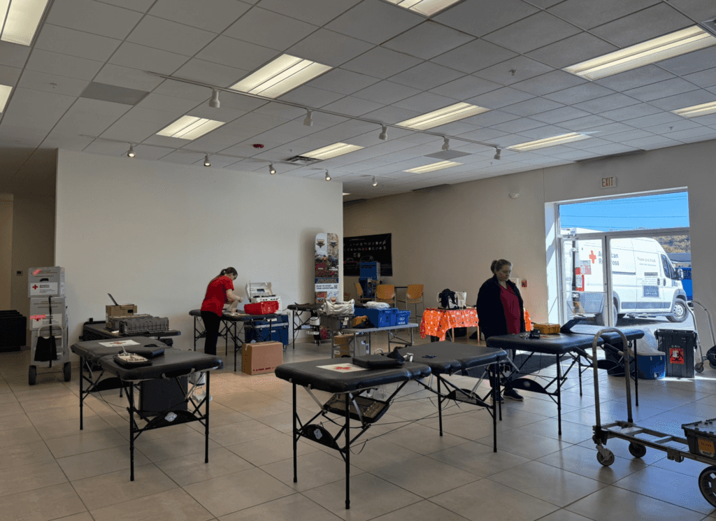 Quirk Red Cross Blood Drive Lobby Augusta
