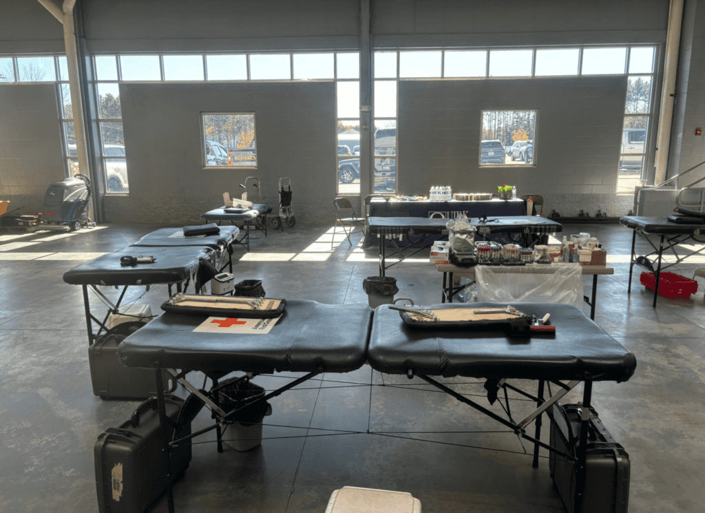 Quirk Red Cross Blood Drive Back Showroom Bangor