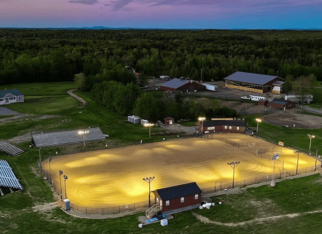 Apple Hill Rodeo Drone Shot Night
