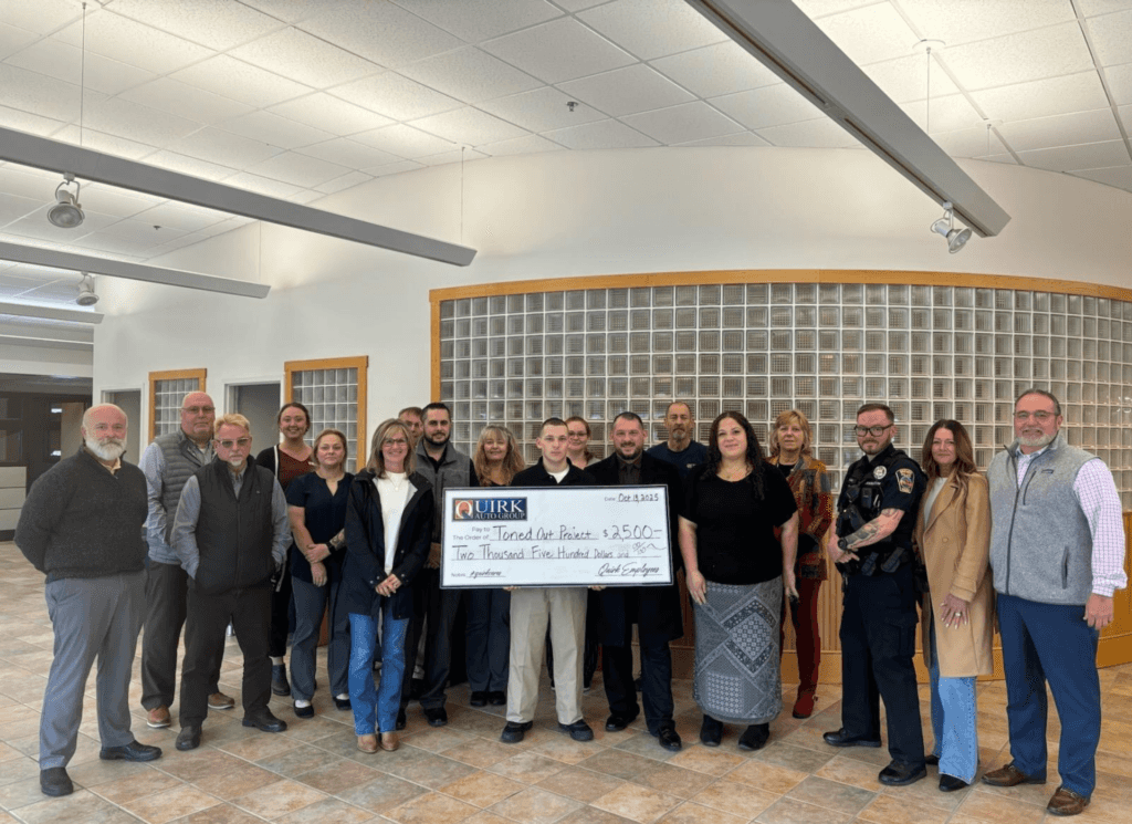 Toned Out Project Quirk Donation Check