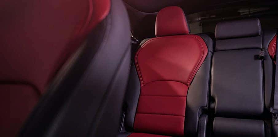 2023 QX55 Monaco Red/Graphite seats