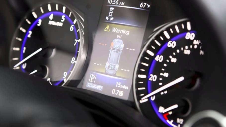 INFINITI tire pressure display