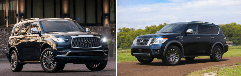 2020 INFINITI QX80 vs 2020 Nissan Armada Details Roswell INFINITI