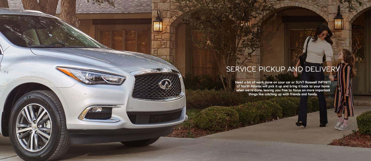 Service Pickup and delivery. We will pick it up and bring it back to your home when we're done.
