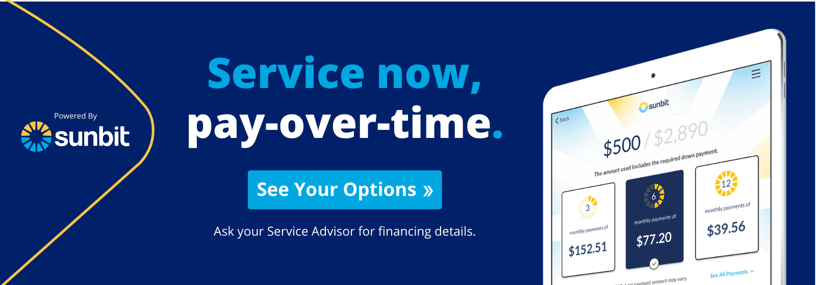 Service Now. Pay Over Time.