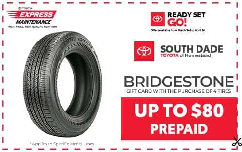 Receive a Prepaid Card with the Purchase of 4 Tires - Bridgestone