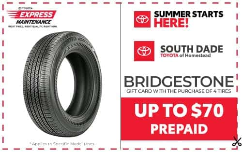 Receive a Prepaid Card with the Purchase of 4 Tires - Bridgestone