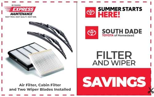 Filter and Wiper Savings