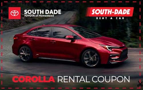 Rental Coupon - Corolla