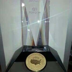 Toyota President's Award trophy presented to South Dade Toyota