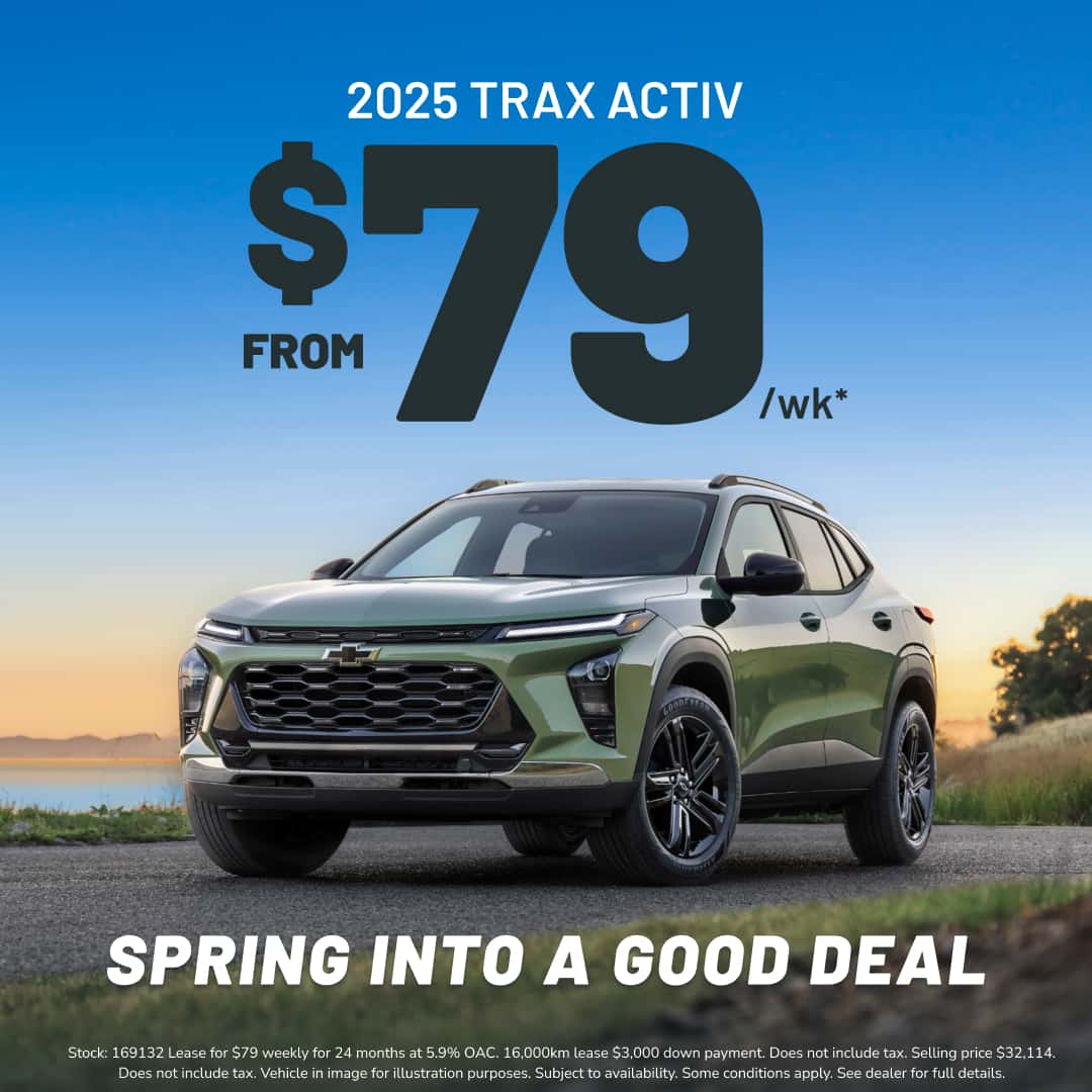 Lease a 2025 Trax for as low as $79 weekly OAC*