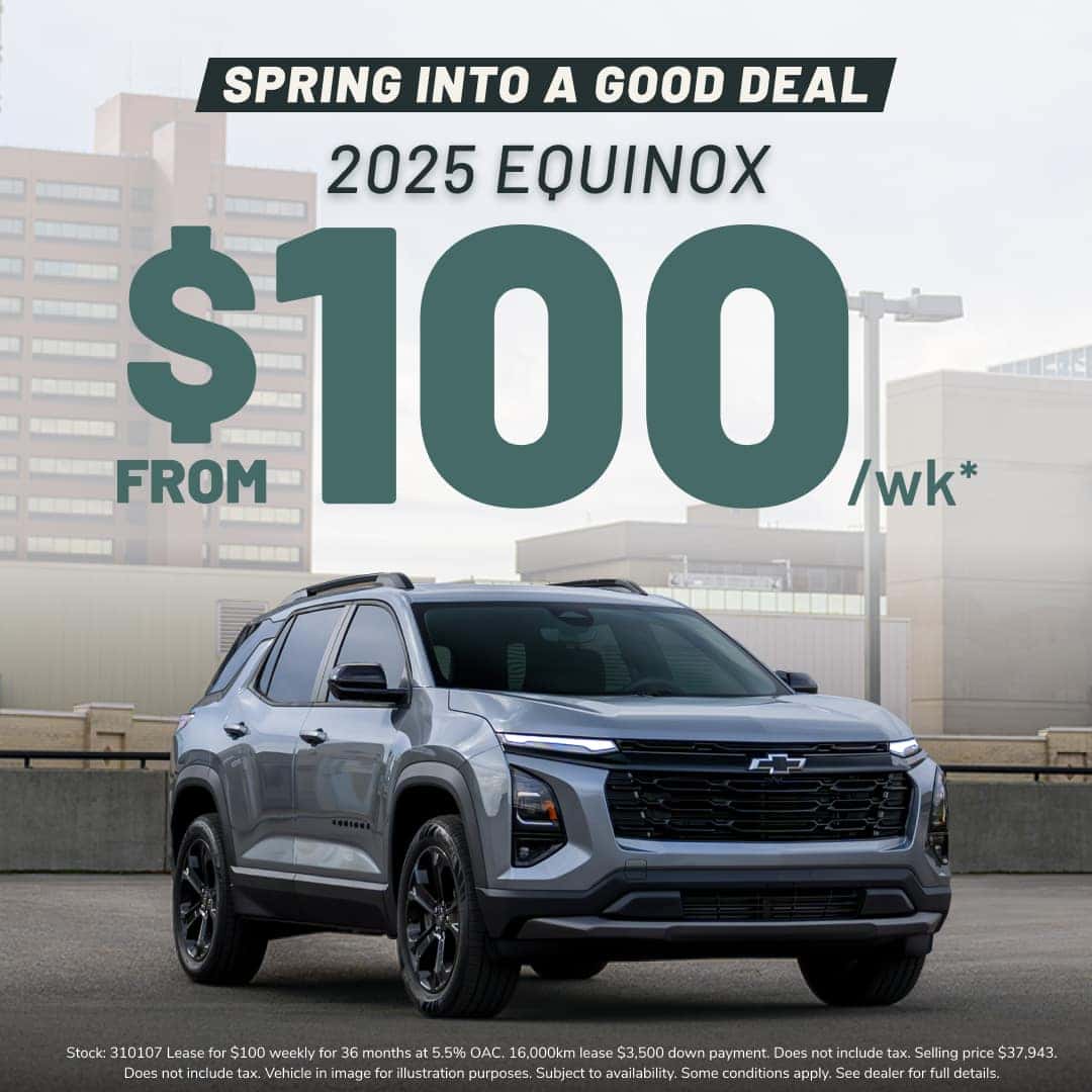 Lease an Equinox for as low as $100 weekly OAC