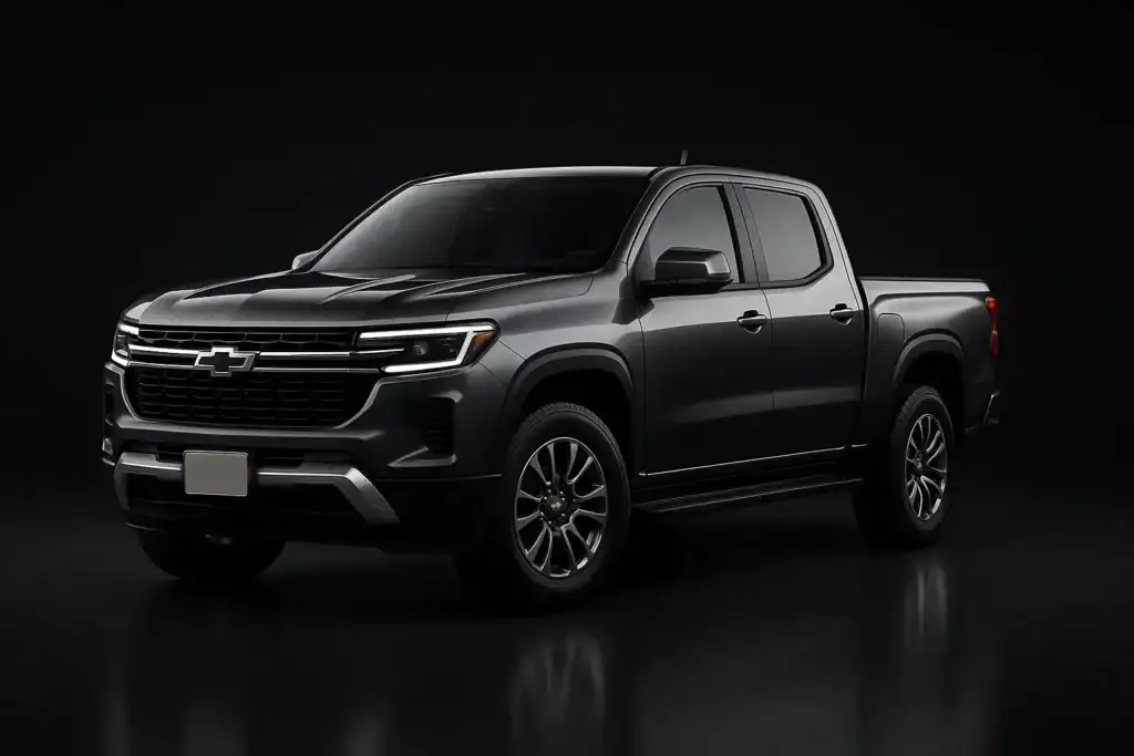 black chevy colorado with black background