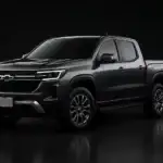 black chevy colorado with black background