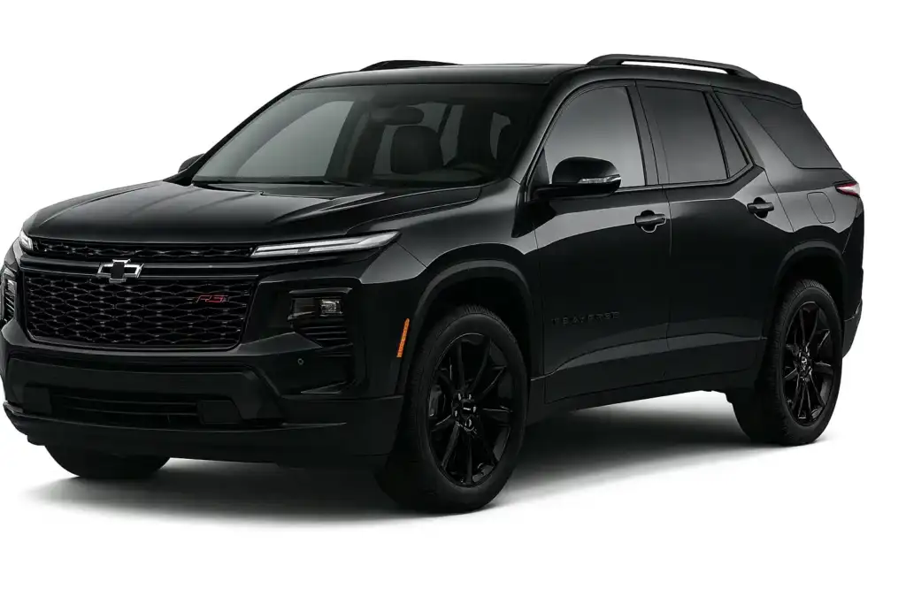 2026 chevy traverse rs black on a white background