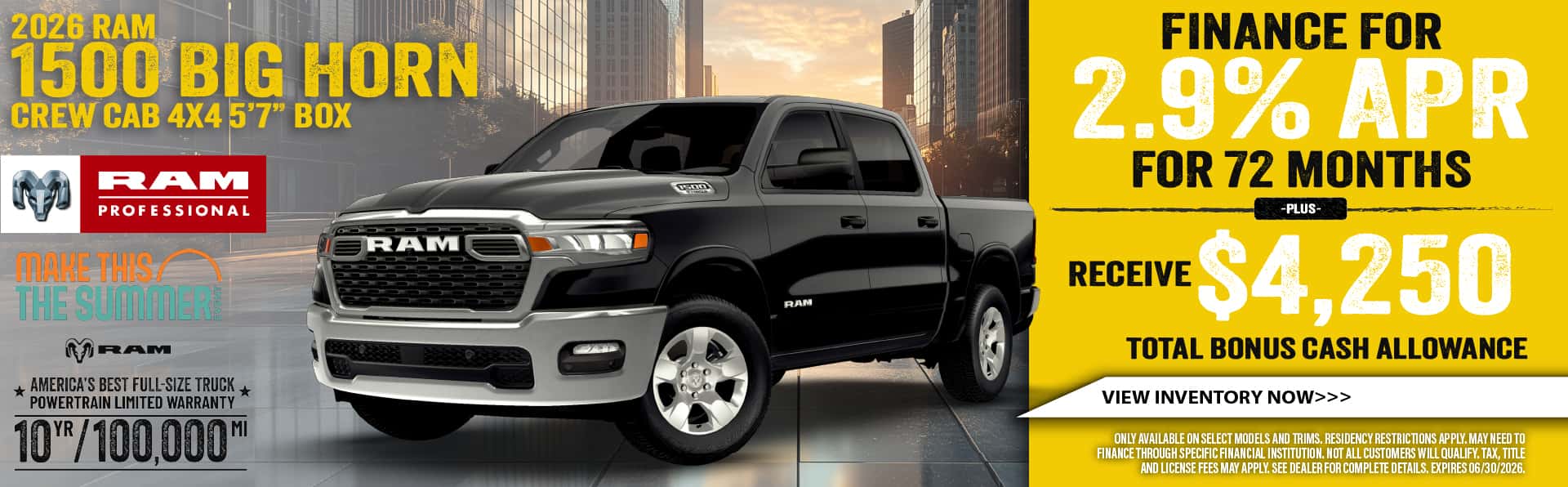 2026 Ram 1500 - June 2026 Incentives