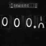 Close-up of odometer