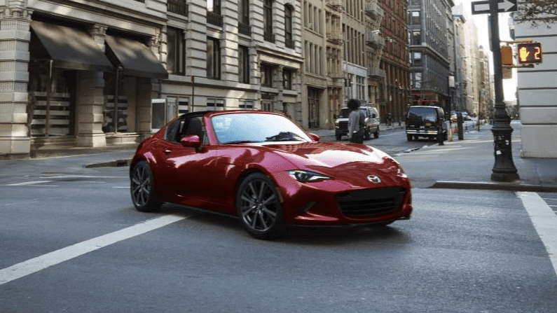 2026 Mazda MX-5 Miata Driving Through City Streets